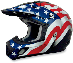 AFX FX-17 Freedom Helmet Black Flag Black