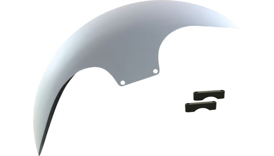 Paul Yaffe Originals PYO:CAFE-19-13E-B-C Super-Lite Cafe Front Fender for OEM Wheel - Black Spacers - 19in.
