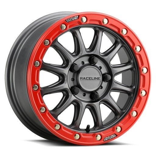 Gunmetal/Red