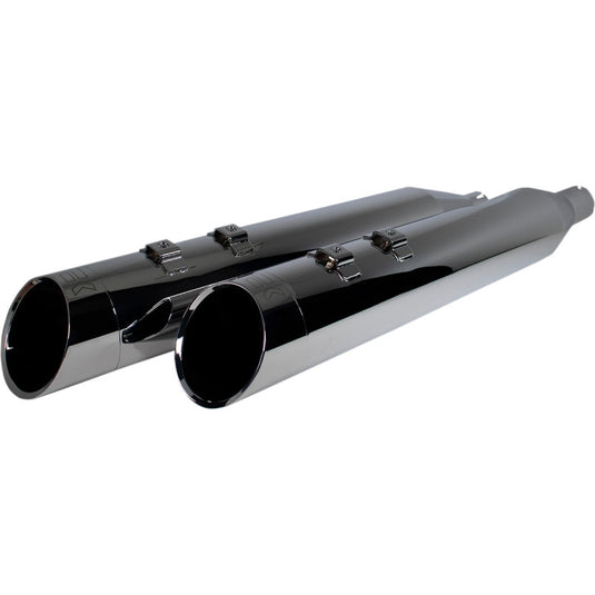 Khrome Werks 202660 4.50in. Hp-Plus Slip-On Mufflers - Chrome Edge Billet End Caps