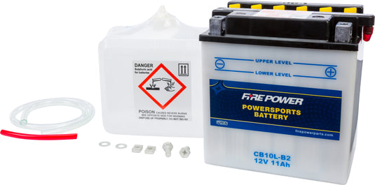 Fire Power CB10L-B2 Conventional 12V Heavy Duty Battery With Acid Pack