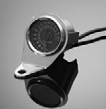 Highway Hawk HH-67-122 Tachometer for CDI Ignition - Carbon Look Face
