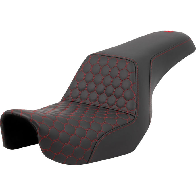 Saddlemen 806-04-17704 Step-Up HC Seat - Red Stitching