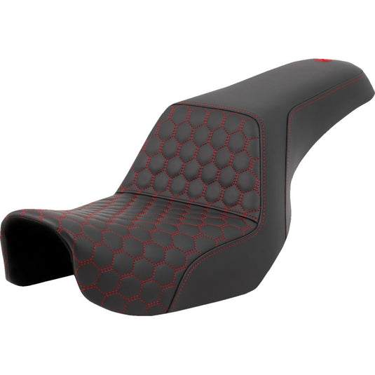 Saddlemen 806-04-17704 Step-Up HC Seat - Red Stitching
