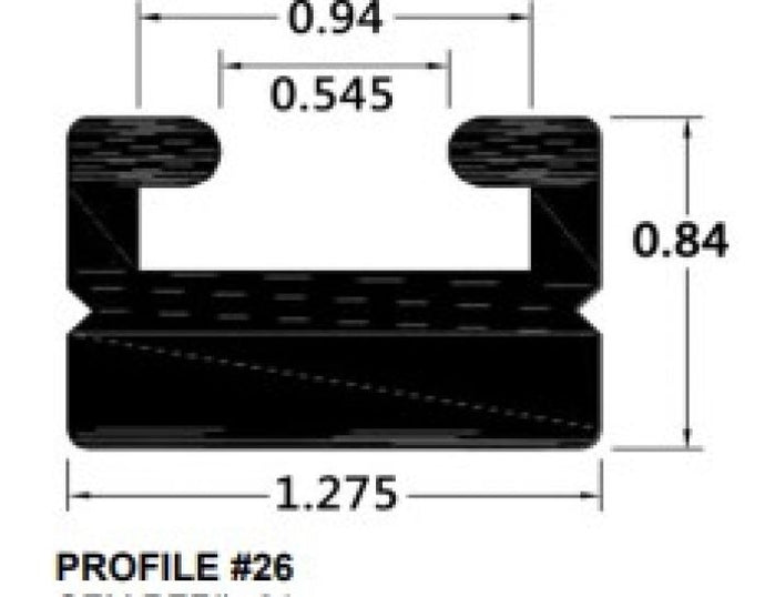 Spi 226-56-80 Slide Profile 26 - Black - 56in.