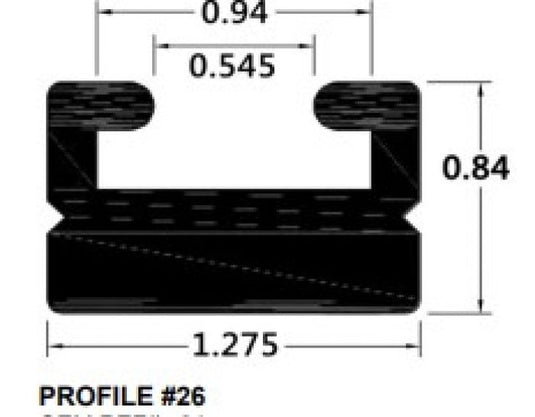 Spi 226-66-80 Slide Profile 26 - Black - 66in.