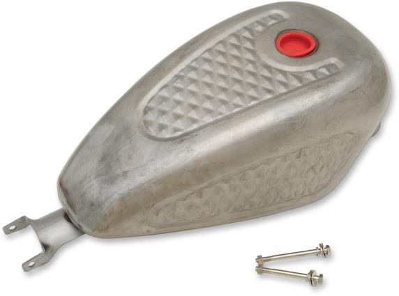 Drag Specialties 0701-0836 Custom Gas Tank - Carbureted - Diamond Pattern Style