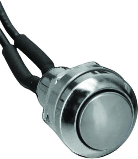 Harddrive 370314 Mini Push Button Switch - Chrome