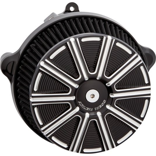 Arlen Ness 600-307 Big Sucker Stage I Air Filter Kit - 10-Gauge - Black with Machined Accents