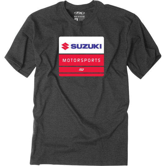 Factory Effex Suzuki Phase Youth T-Shirt (Small, Heather Charcoal)
