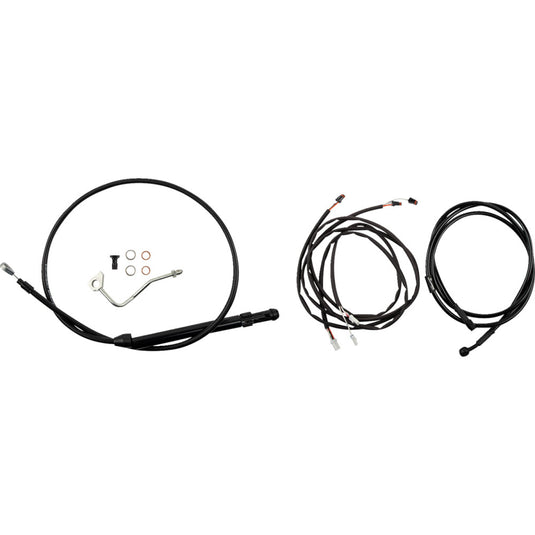 Burly Brand B30-1314 Extended Cable/Brake Line Kit for 13in. Ape Handlebar - Black