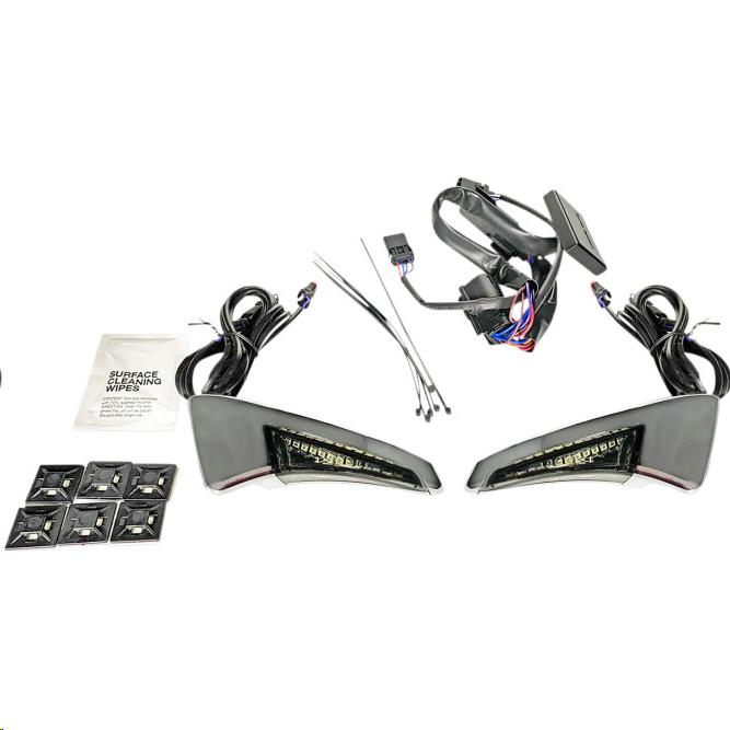 Custom Dynamics CD-TPBR-14-SC Tour-Pak Backrest LED - Chrome  With Smoke Lens