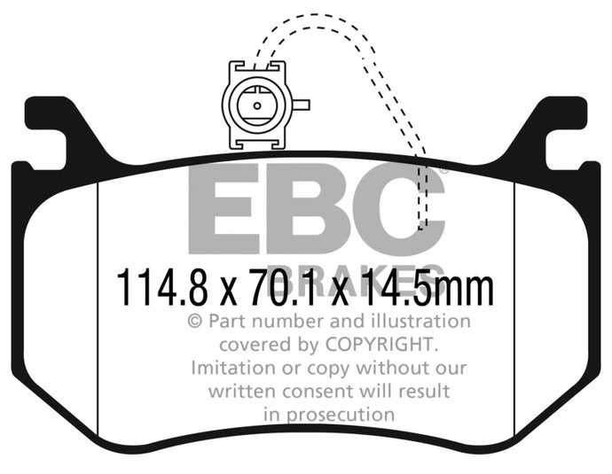 Ebc DP42326R EBC Yellowstuff Brake Pad Sets