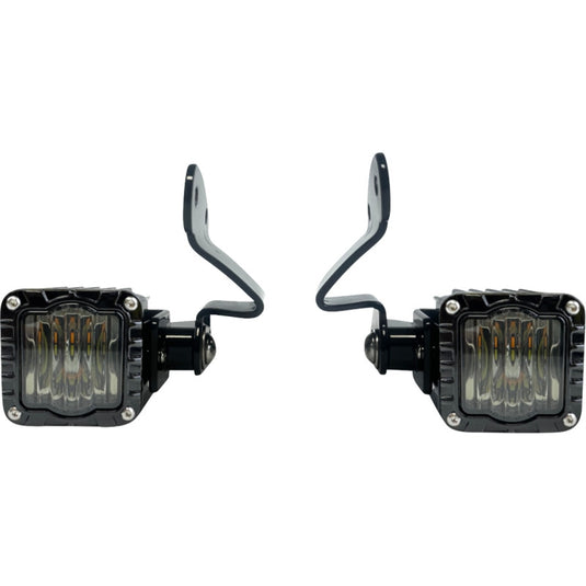 Custom Dynamics SD-23RG-FT-AW Shark Demon LED Front Turn Signals - Smoked Lens - White/Amber