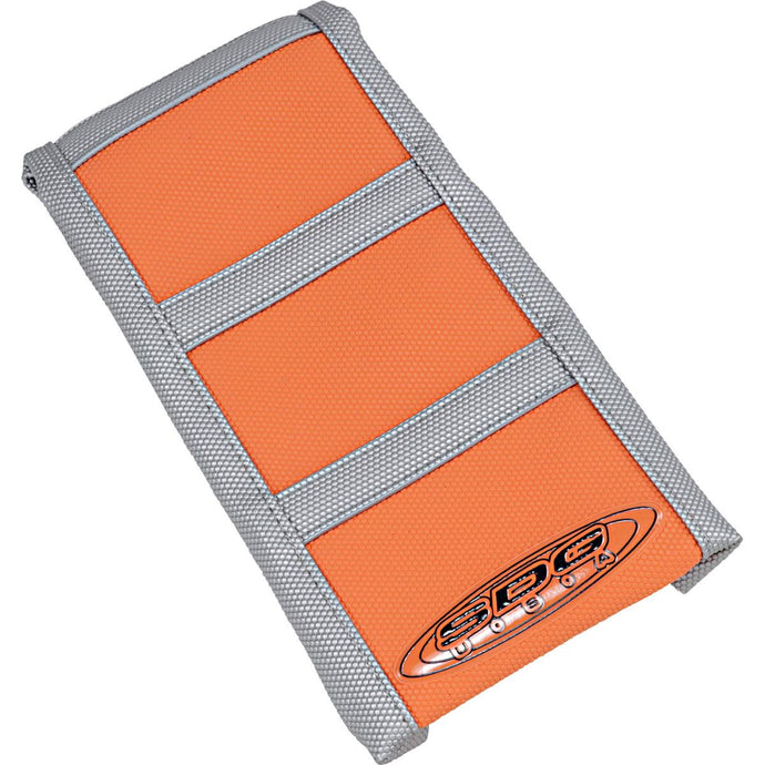 Sdg 95940XOX 6-Rib Gripper Seat Cover - Orange Top/Gray Sides with Gray Ribs
