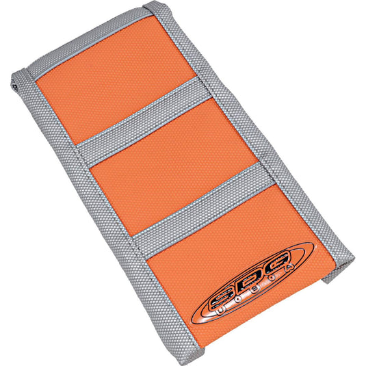 Sdg 95940XOX 6-Rib Gripper Seat Cover - Orange Top/Gray Sides with Gray Ribs