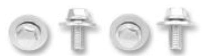 Bolt Motorcycle Accessories 024-11612 Hex-Head Flange Nuts with Fender Washers - M6x1.0x12mm