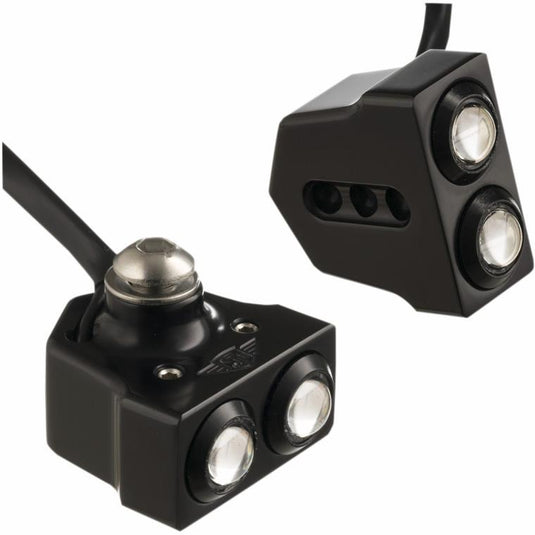 Joker Machine 05-208-RB Rat Eye LED Side Mounted Turn Signals - Black/Red