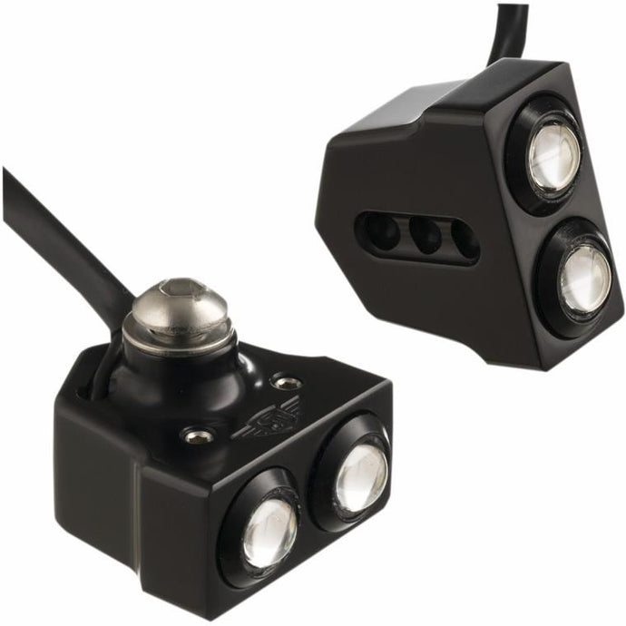 Joker Machine 05-208-AB Rat Eye LED Side Mounted Turn Signals - Black/Amber