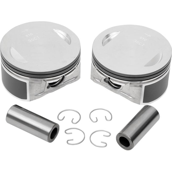 Drag Specialties 0911-0017 Piston Kit (96cc., 3.750in. Bore) - Standard, 9.2:1 Compression