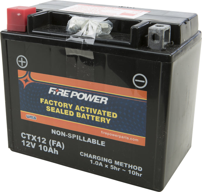 Fire Power CTX12-BS(FA) Factory Activated Maintenance Free Sealed Battery