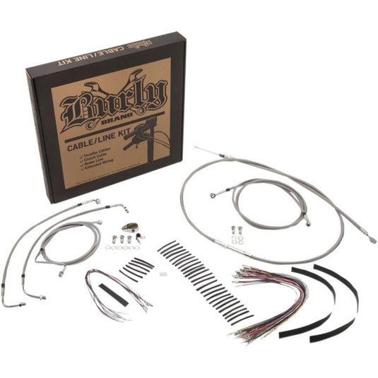 Burly Brand B30-1233 Handlebar Cable/Line Install Kit - Stainless Steel