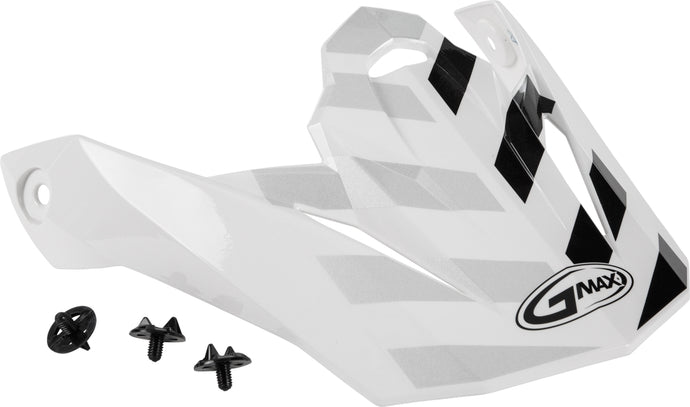 G-Max Visor with Screws for MX-86 Fame Helmets - White/Silver/Gray