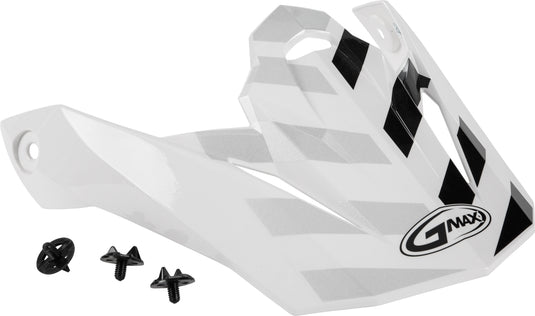 G-Max Visor with Screws for MX-86 Fame Helmets - White/Silver/Gray