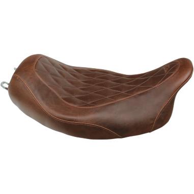 Mustang 76722 Wide Tripper Solo Seat - Diamond Stitch - Brown