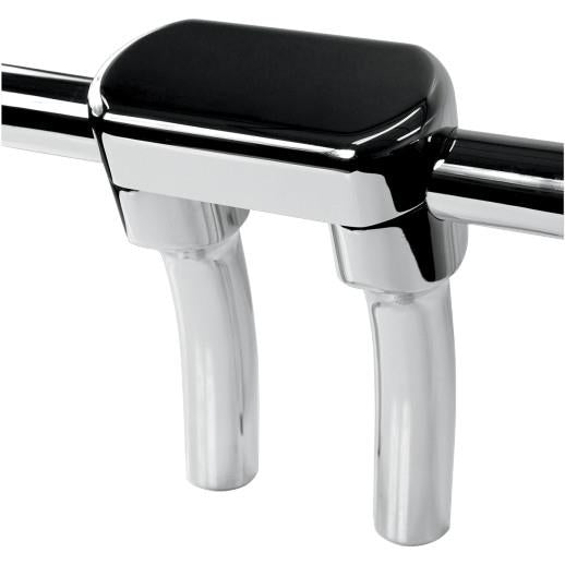 La Choppers LA-7442-05 Solid Handlebar Riser/Top Clamp Kits - 5-1/2in. Tall with 1in. Pullback - Chrome