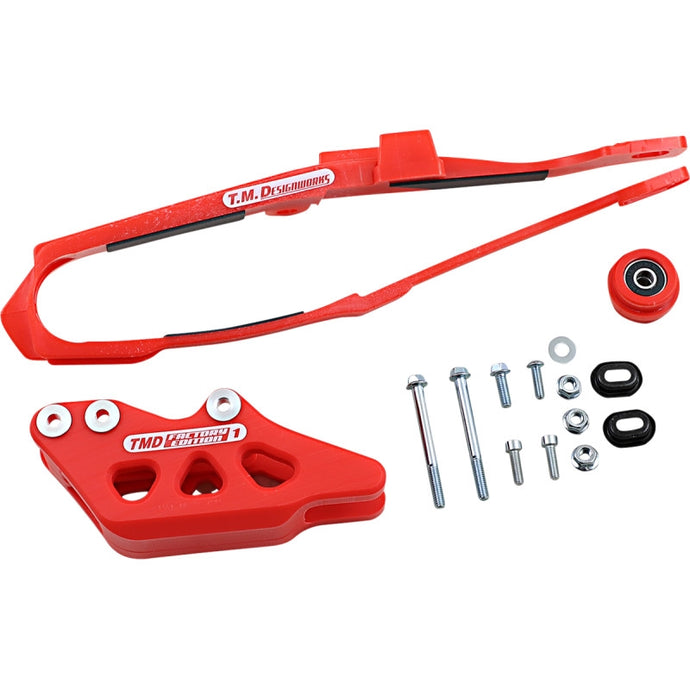 T.M. Designworks DCK-OR12-RD Dirt Cross Multi-Purpose Chain Slide-N-Guide Kit FE1 Guide - Red