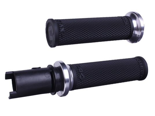 Odi V31HTC-BB-S Hart-Luck Lock-On Grips - Black/Silver