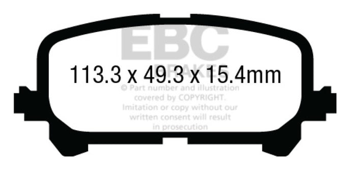 Ebc DP43025R EBC Yellowstuff Brake Pad Sets