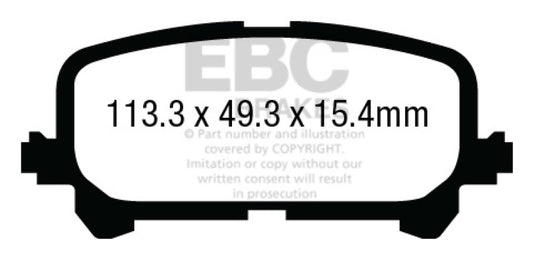 Ebc DP43025R EBC Yellowstuff Brake Pad Sets