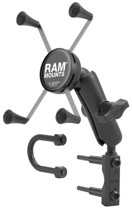 Ram Mounts RAM-B-174-UN10 RAM Combination Brake/Clutch Reservoir Mount with Double Short Arm X-Grip Cell/iPhone Plus Cradle