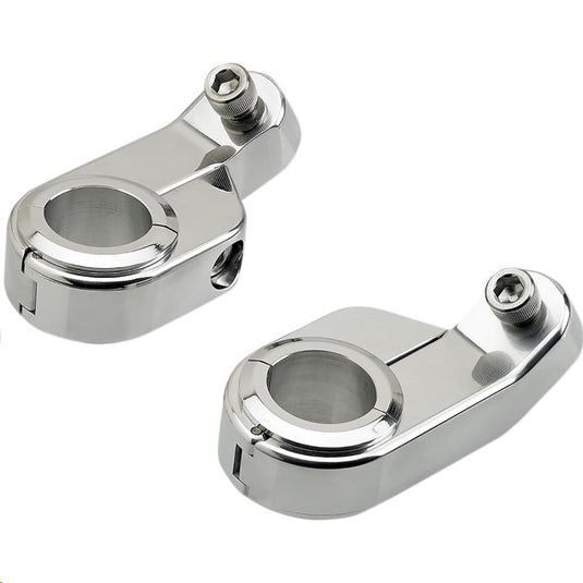 Biltwell Inc. 6903-105 O/S Speed Clamps - Angled - Chrome
