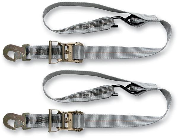 Steadymate 15470 Cinchtite 6 Tie-Downs with Military Snap Hooks and Built-In Soft Loops - 2in. x 6ft.
