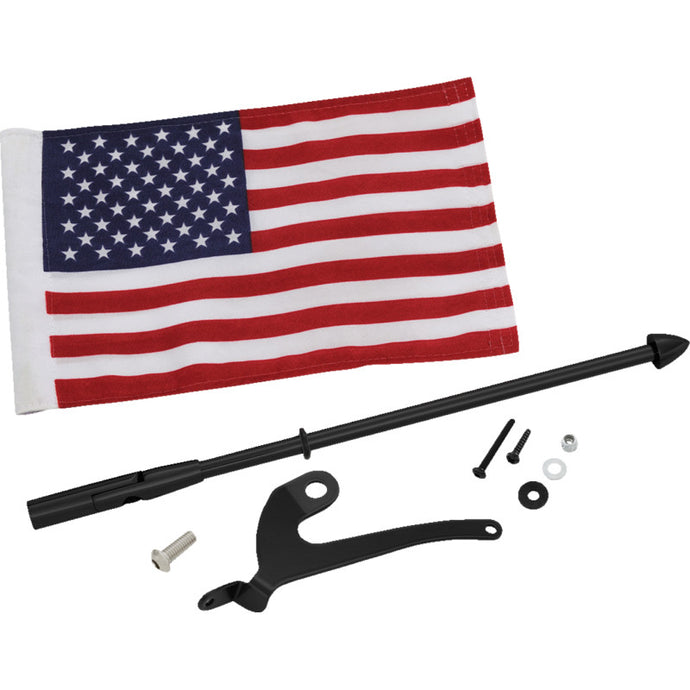 Show Chrome 41-203LBK Flag Pole - Left - Black