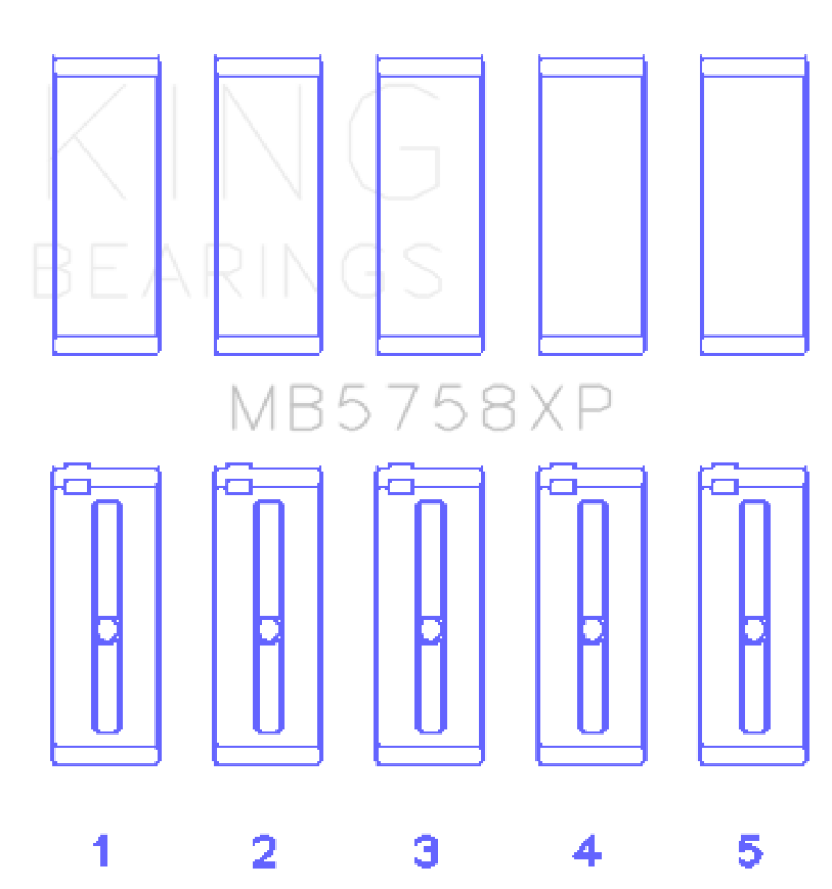 Load image into Gallery viewer, King Engine Bearings MB5758XP KING Main Bearings
