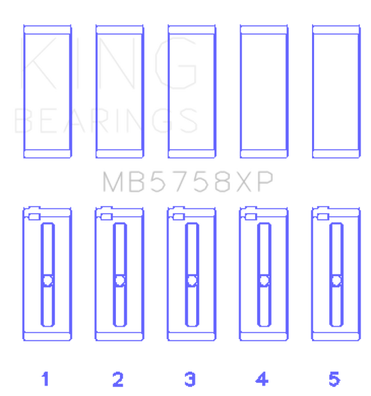 King Engine Bearings MB5758XP KING Main Bearings