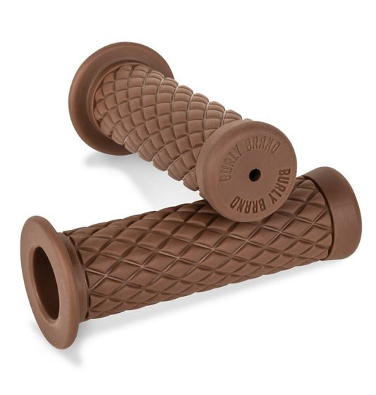 Burly Brand B16-1003 Diamondback 7/8in. Grips - Brown