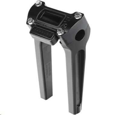 Thrashin Supply Company TSC-8025-1 Straight Handlebar Riser Kit with Gauge Cutout - 8in. - Anodized Black