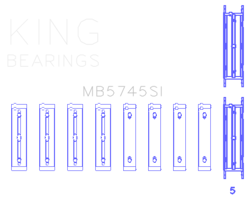 Load image into Gallery viewer, King Engine Bearings MB5745SI KING Main Bearings
