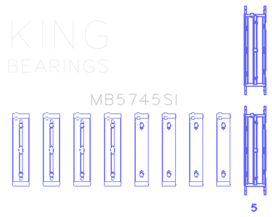 King Engine Bearings MB5745SI KING Main Bearings