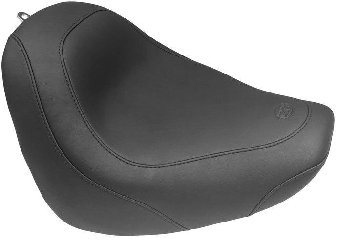 Mustang 75704 Wide Tripper Solo Seat - Smooth - Black