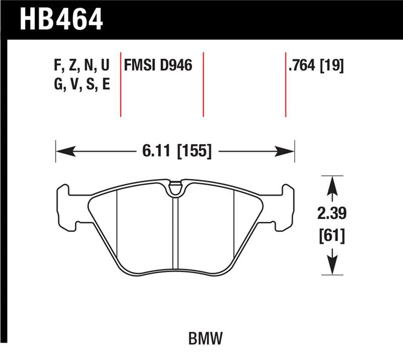 Load image into Gallery viewer, Hawk Performance HB464G.764 HAWK DTC-60 Brake Pad Sets
