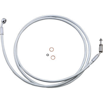 Magnum 31276CVO Sterling Chromite Hydraulic Clutch Line - 76in. - 35deg. Banjo Angle