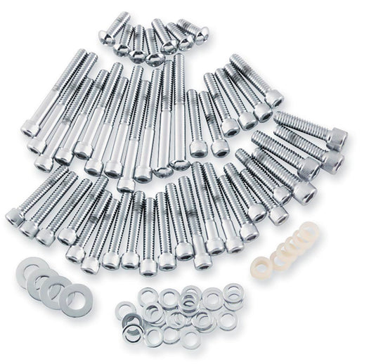 Gardner-Westcott P-10-17-01 Cam and Primary Cover Hardware Set - Polished - Chrome