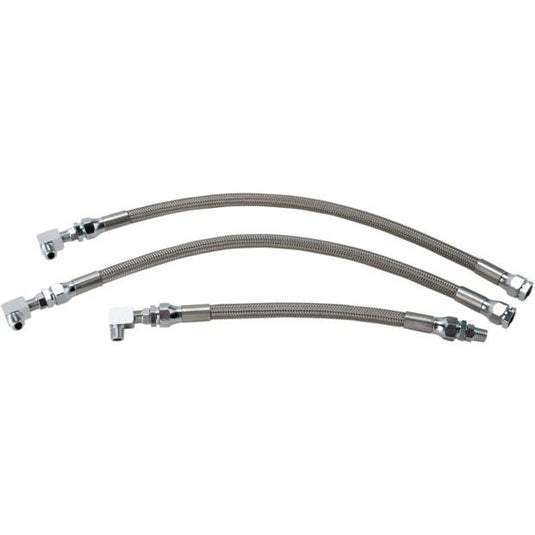 Drag Specialties 0711-0042 Stainless Steel Braided Oil Line Kit