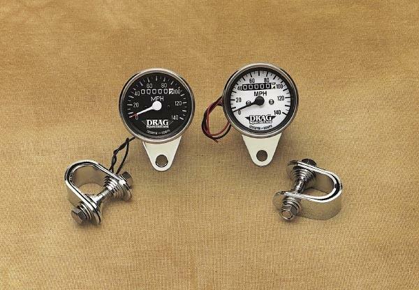Drag Specialties DS-244132 Mini Speedometer - 2240:60 Ratio with Black Face